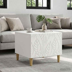 Coffee Table 50 x 49 x 40 cm Engineered Wood White