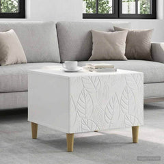 Coffee Table 50 x 49 x 40 cm Engineered Wood High gloss white