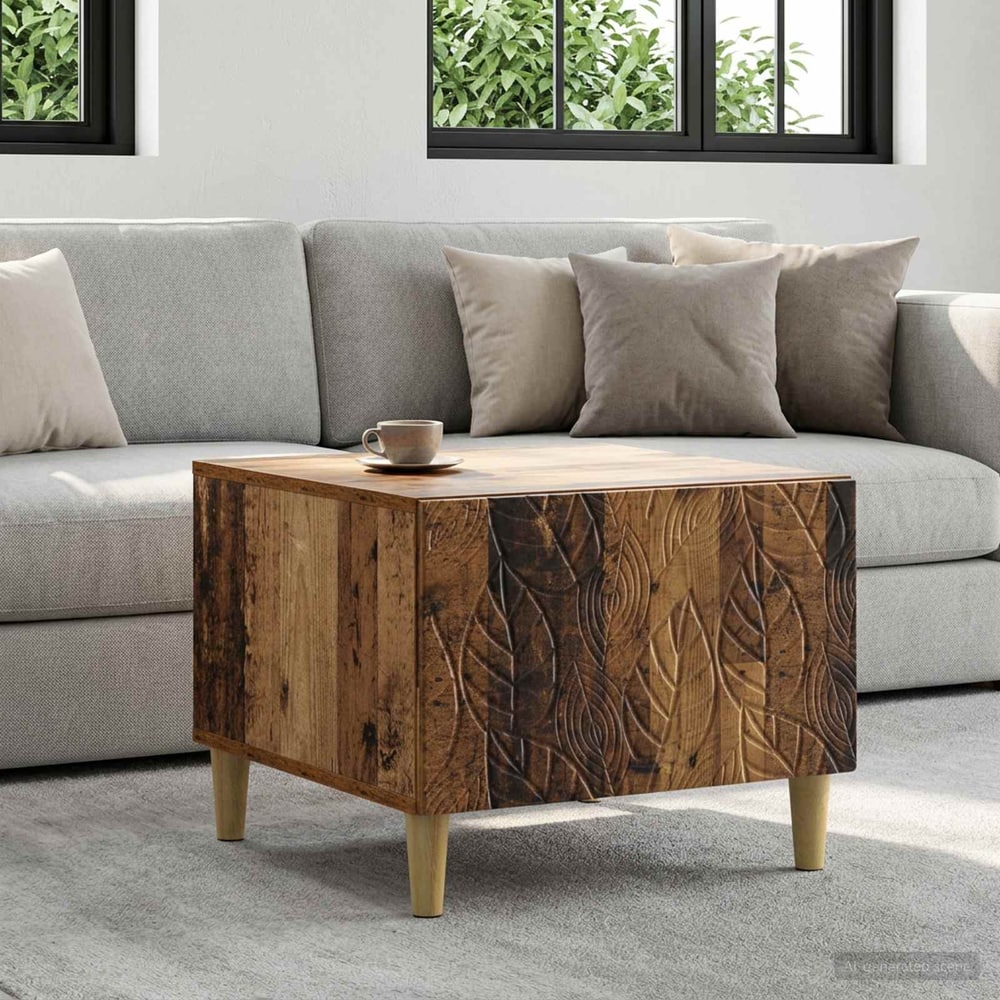 Coffee Table 50 x 49 x 40 cm Engineered Wood Old wood