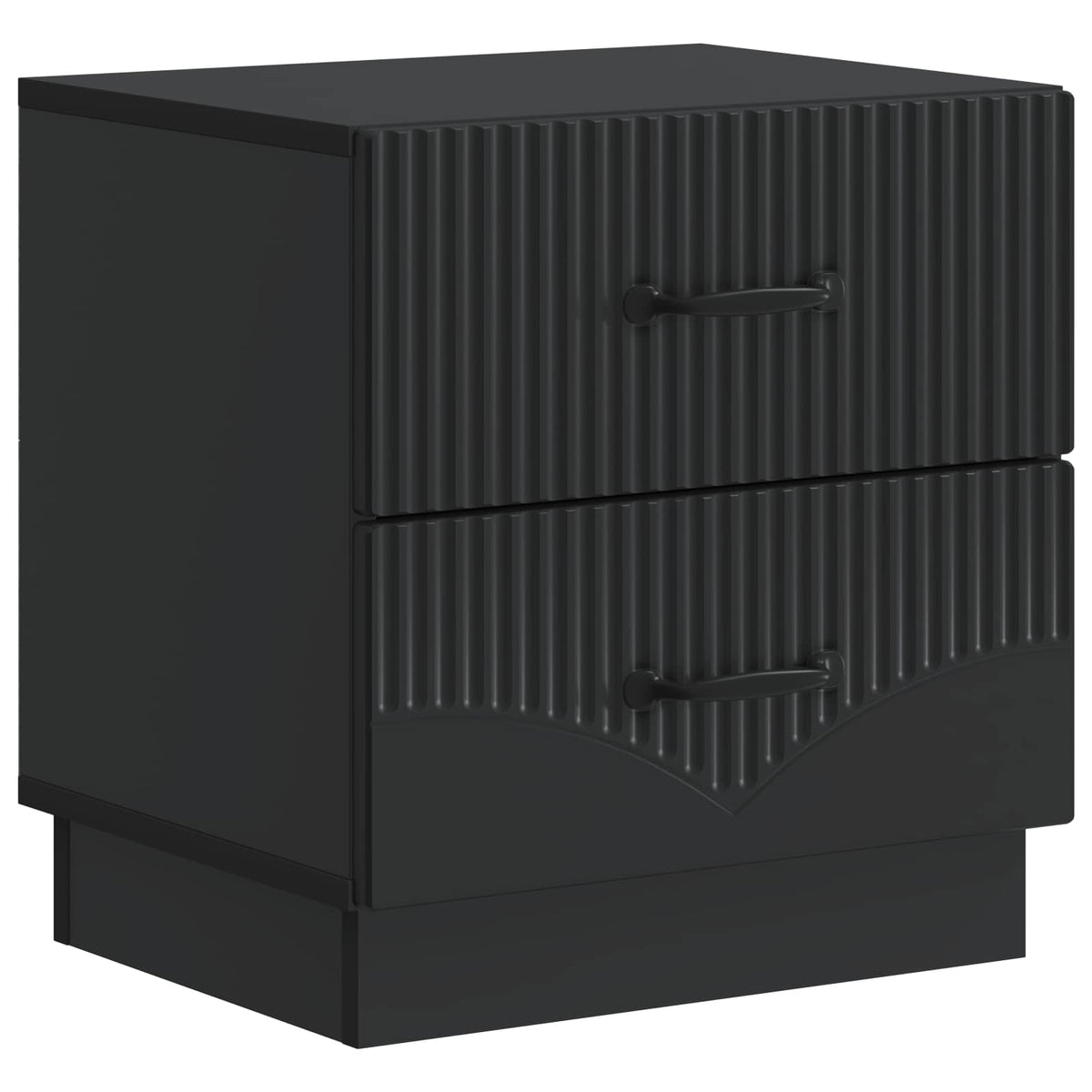 vidaXL Bedside Cabinet 2 pcs Black 43 x 34.5 x 44.5 cm Engineered Wood 5