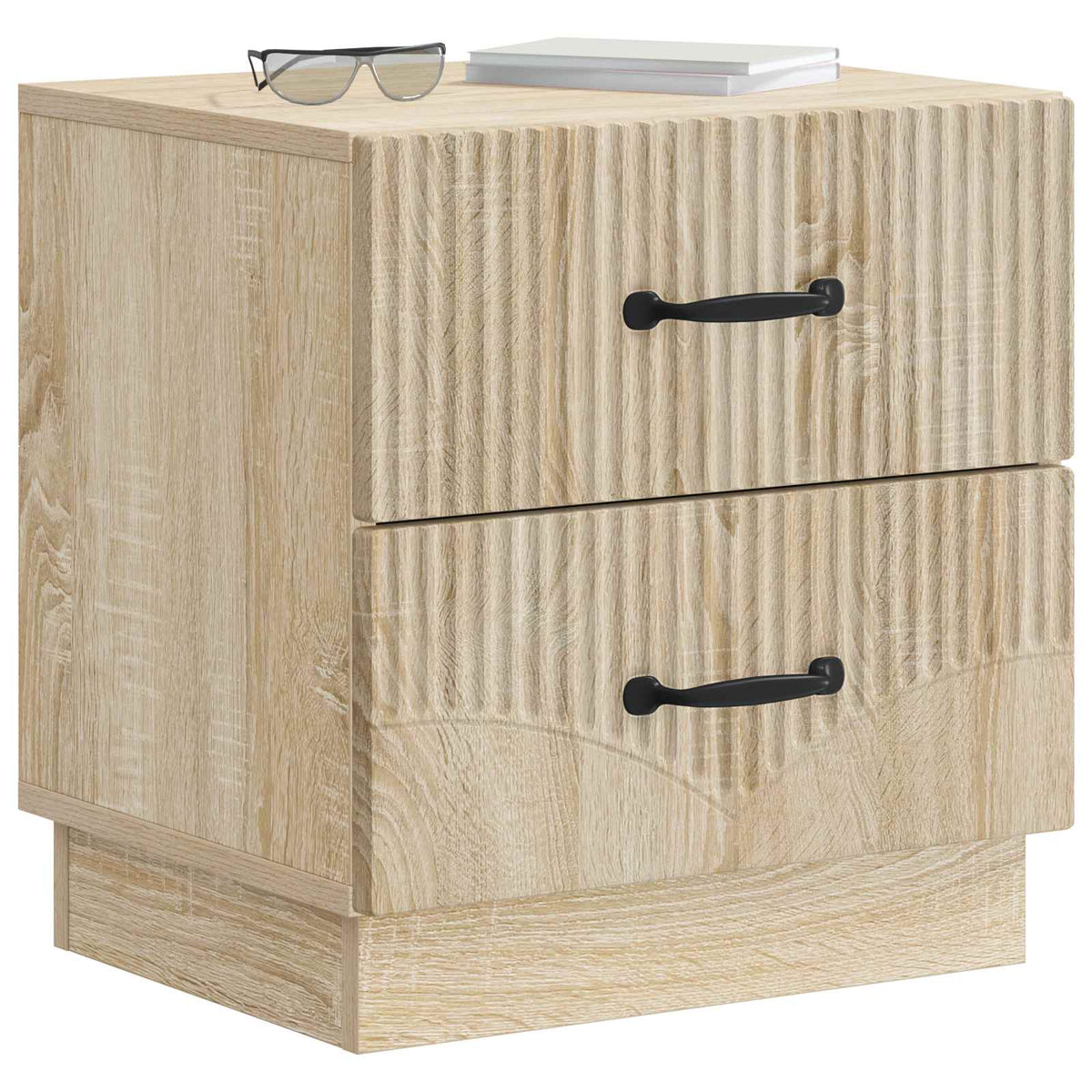 vidaXL Bedside Cabinet 2 pcs Sonoma Oak 43 x 34.5 x 44.5 cm 3
