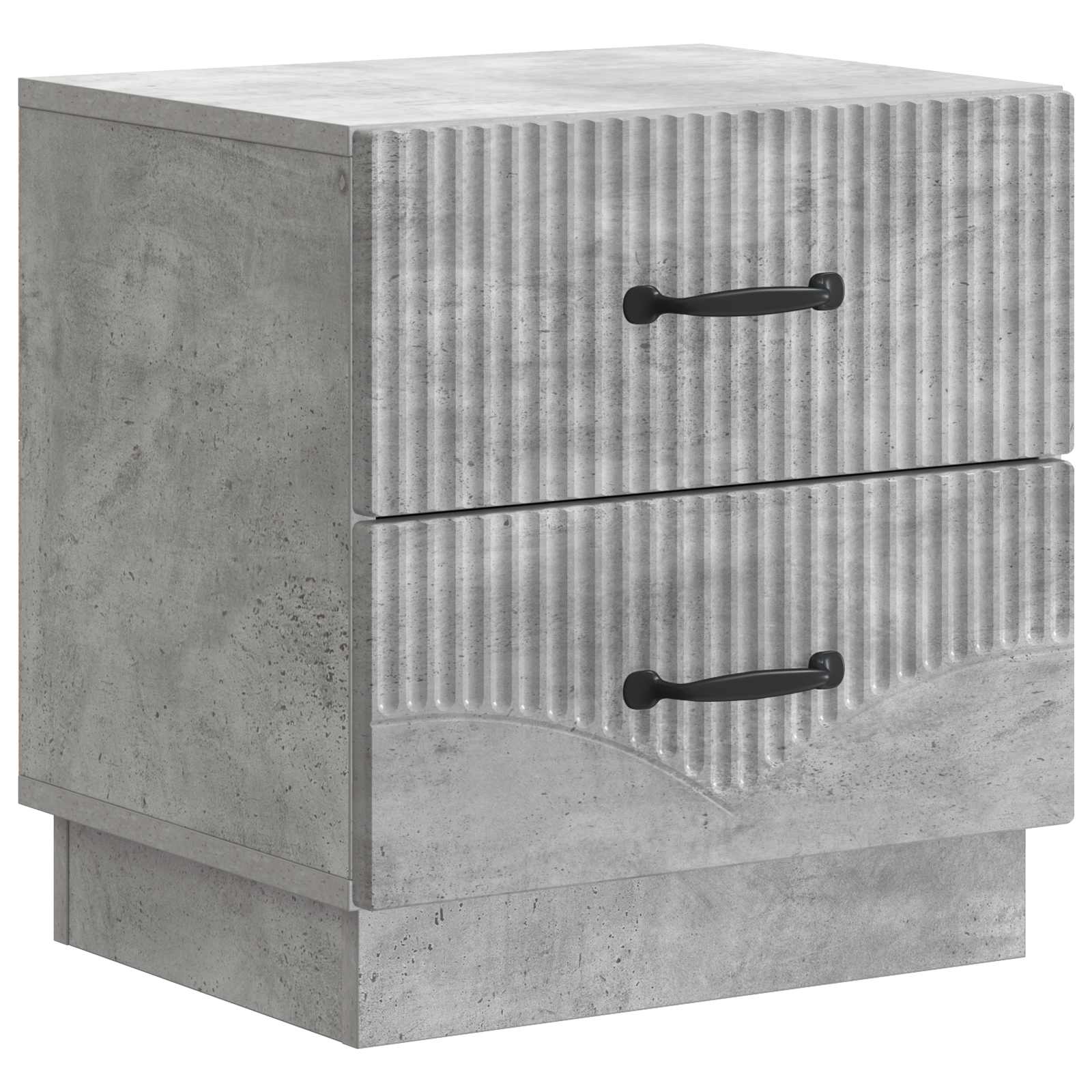 vidaXL Bedside Cabinet 2 pcs Concrete Grey 43 x 34.5 x 44.5 cm 5