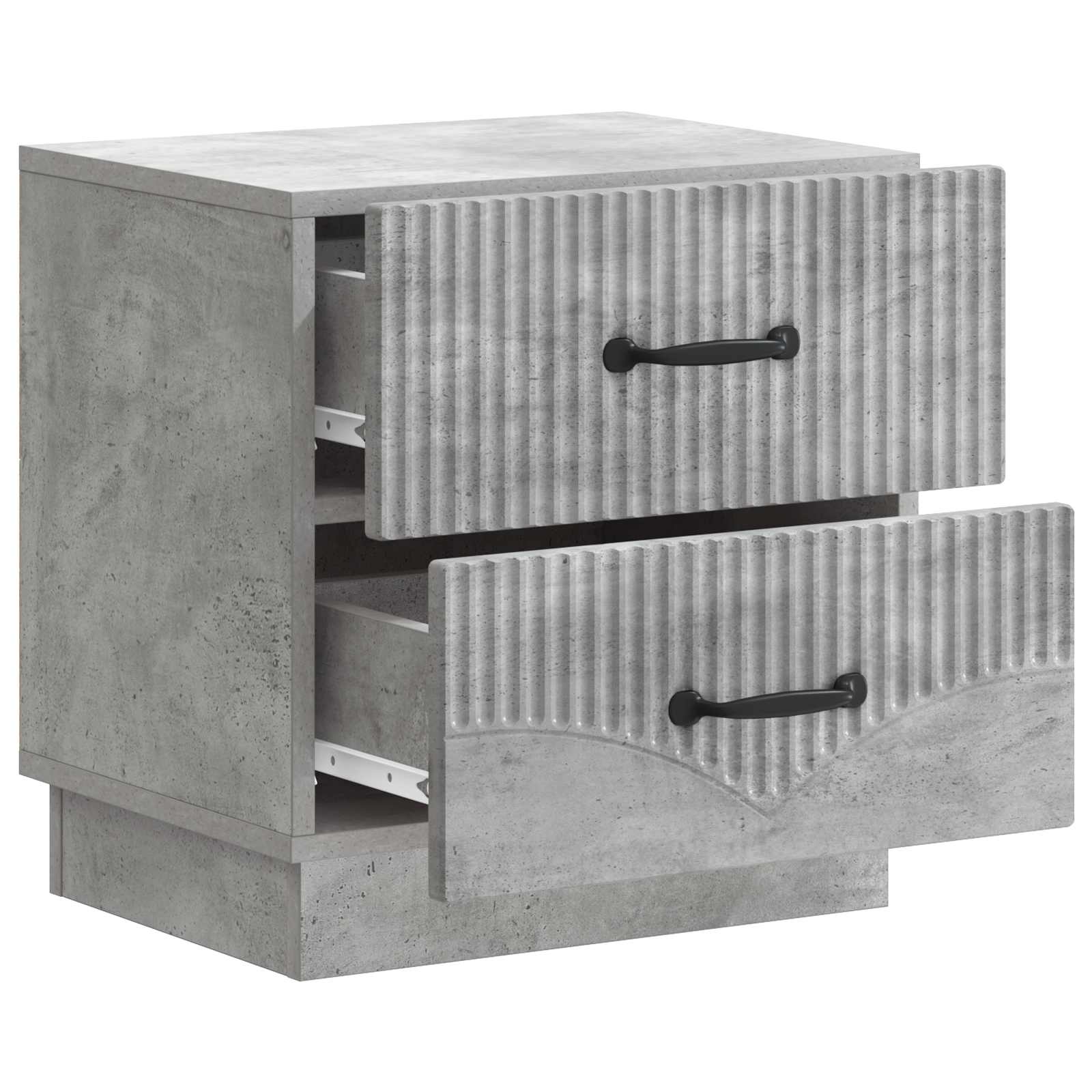 vidaXL Bedside Cabinet 2 pcs Concrete Grey 43 x 34.5 x 44.5 cm 6