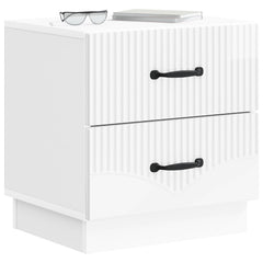 vidaXL Bedside Cabinet 2 pcs High Gloss White 43 x 34.5 x 44.5 cm 3