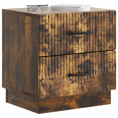 vidaXL Bedside Cabinet Smoked Oak 43 x 34.5 x 44.5 cm Engineered Wood 3