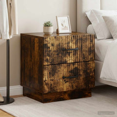 vidaXL Bedside Cabinet 2 pcs Smoked Oak 43 x 34.5 x 44.5 cm 4