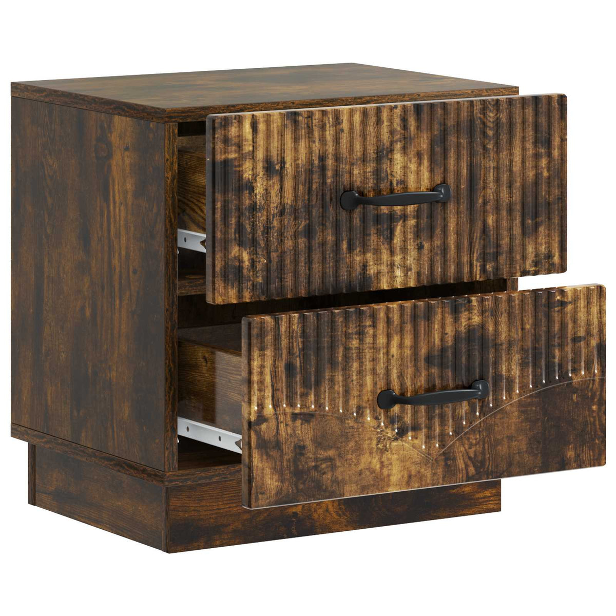 vidaXL Bedside Cabinet 2 pcs Smoked Oak 43 x 34.5 x 44.5 cm 6