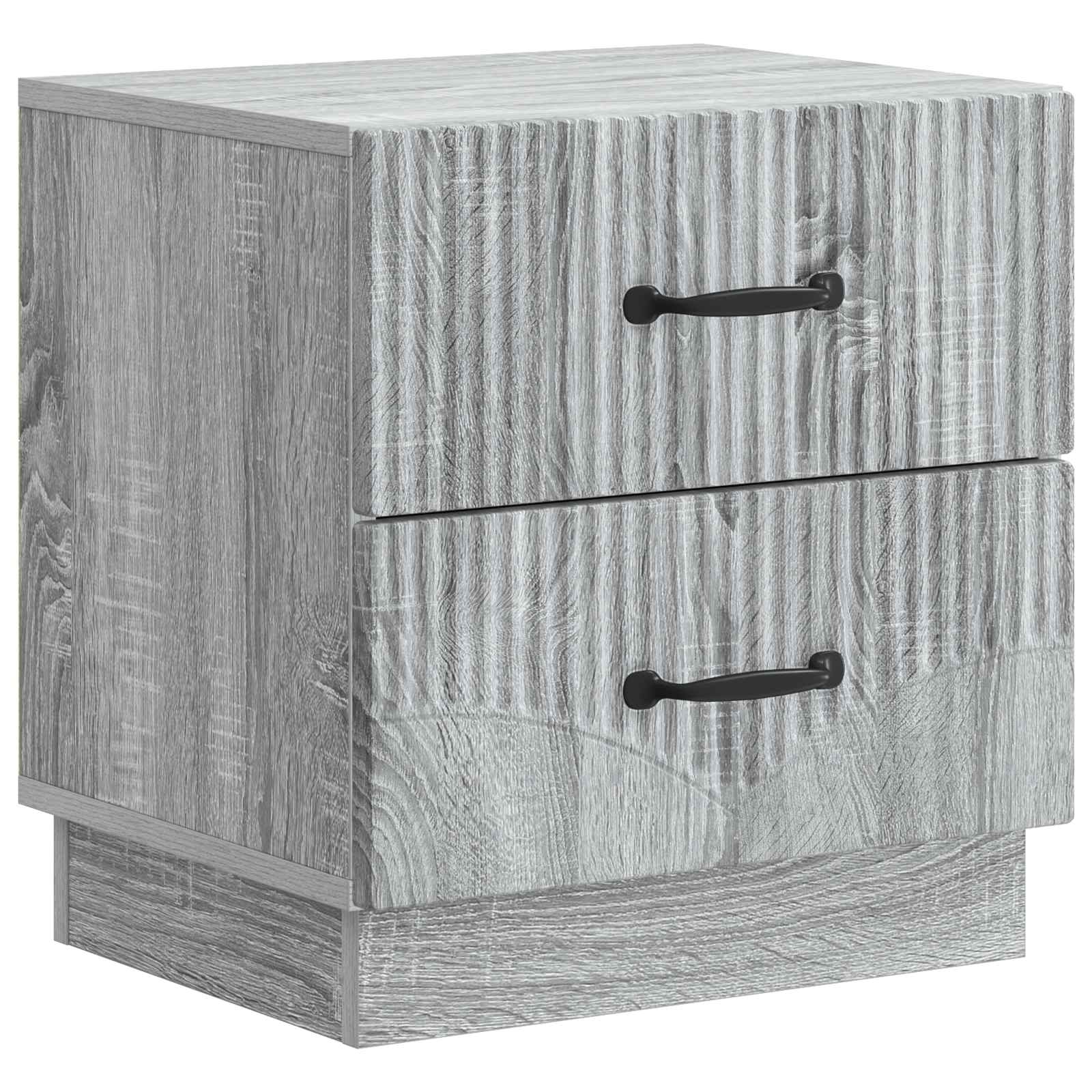 vidaXL Bedside Cabinet Grey Sonoma 43 x 34.5 x 44.5 cm Engineered Wood 2