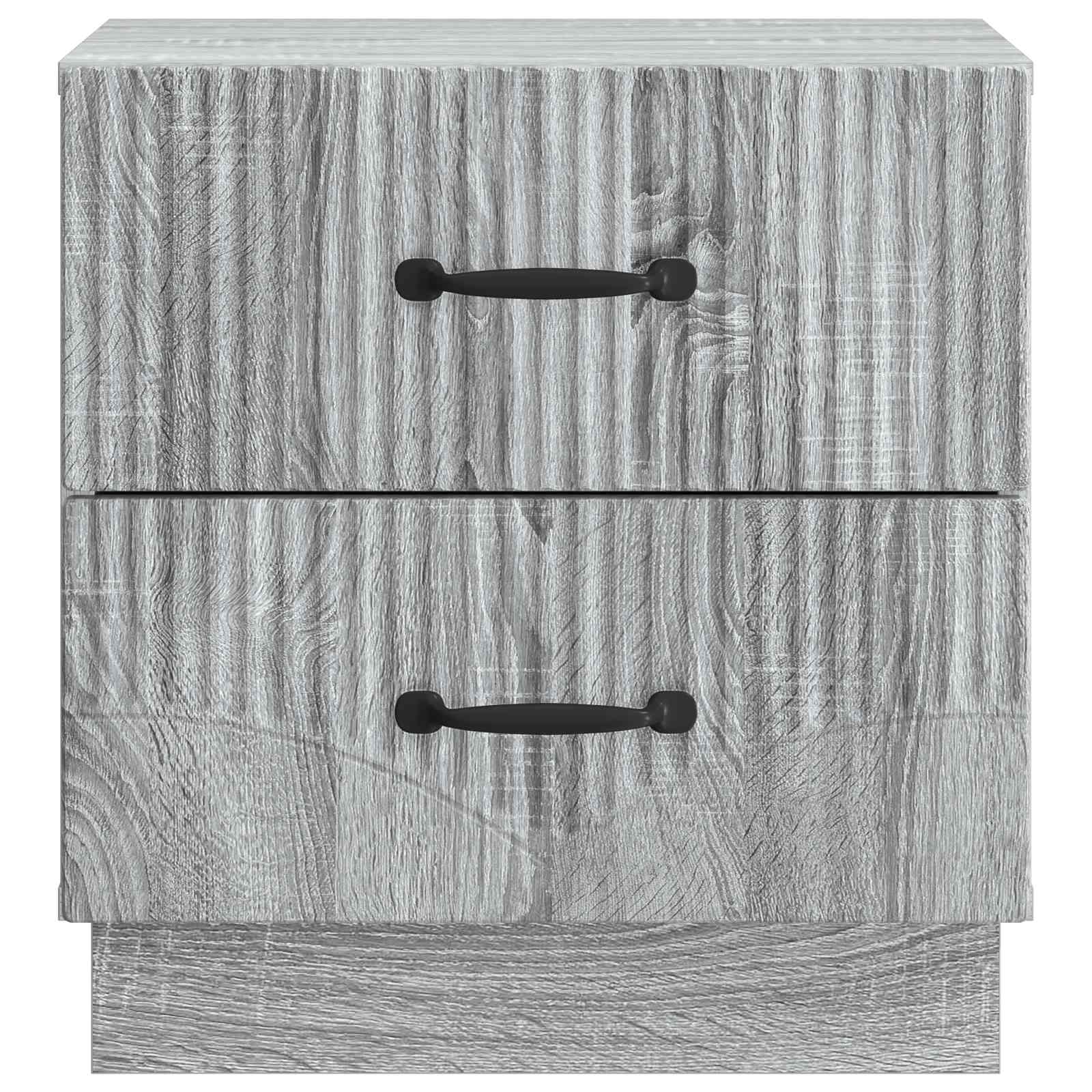 vidaXL Bedside Cabinet Grey Sonoma 43 x 34.5 x 44.5 cm Engineered Wood 5