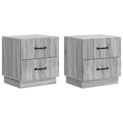 vidaXL Bedside Cabinet 2 pcs Grey Sonoma 43 x 34.5 x 44.5 cm 2
