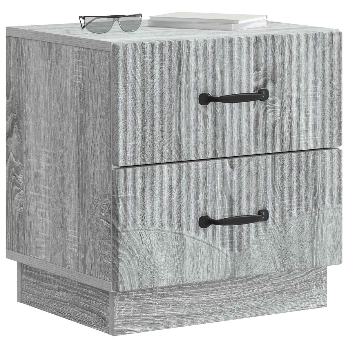 vidaXL Bedside Cabinet 2 pcs Grey Sonoma 43 x 34.5 x 44.5 cm 3