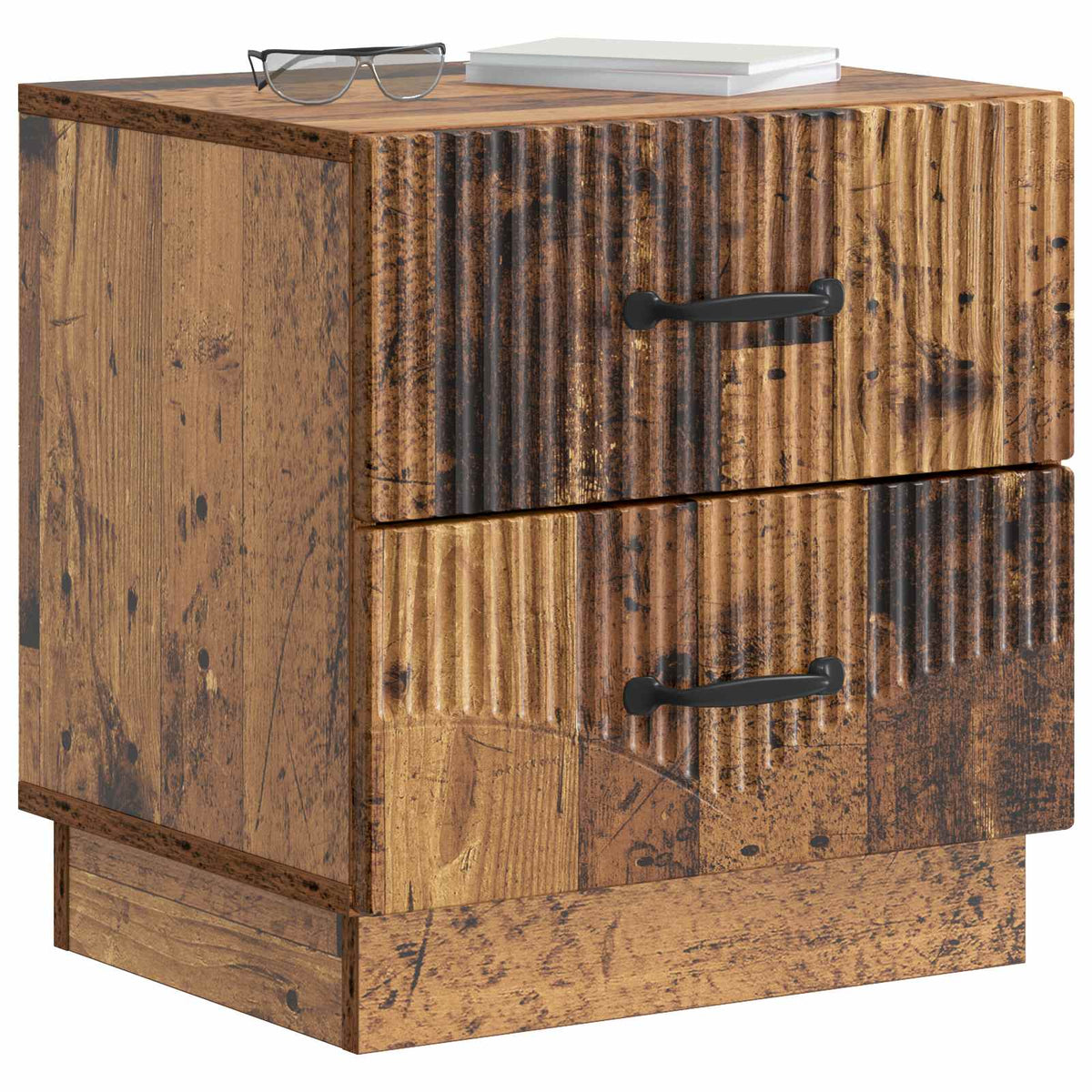 vidaXL Bedside Cabinet 2 pcs Old Wood 43 x 34.5 x 44.5 cm 3
