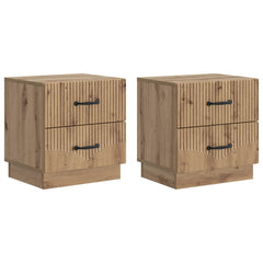 vidaXL Bedside Cabinet 2 pcs Artisan Oak 43 x 34.5 x 44.5 cm 2