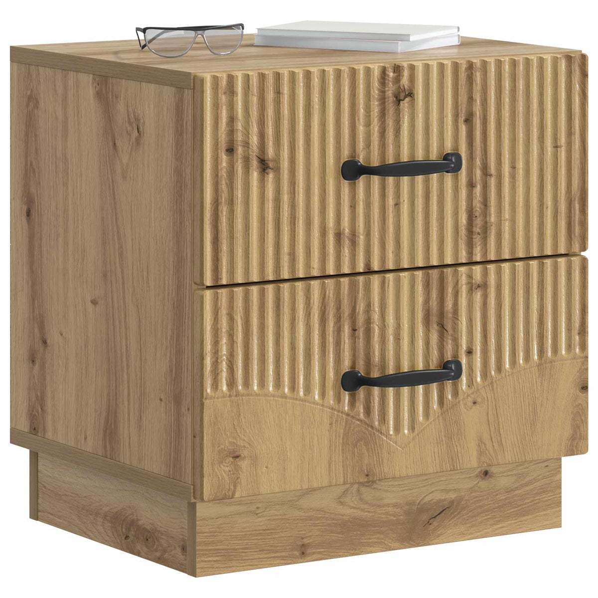vidaXL Bedside Cabinet 2 pcs Artisan Oak 43 x 34.5 x 44.5 cm 3