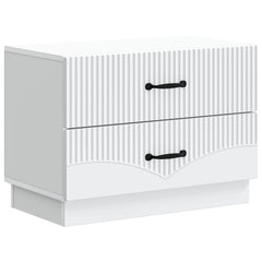 vidaXL Bedside Cabinet White 62 x 34.5 x 44.5 cm Engineered Wood 2
