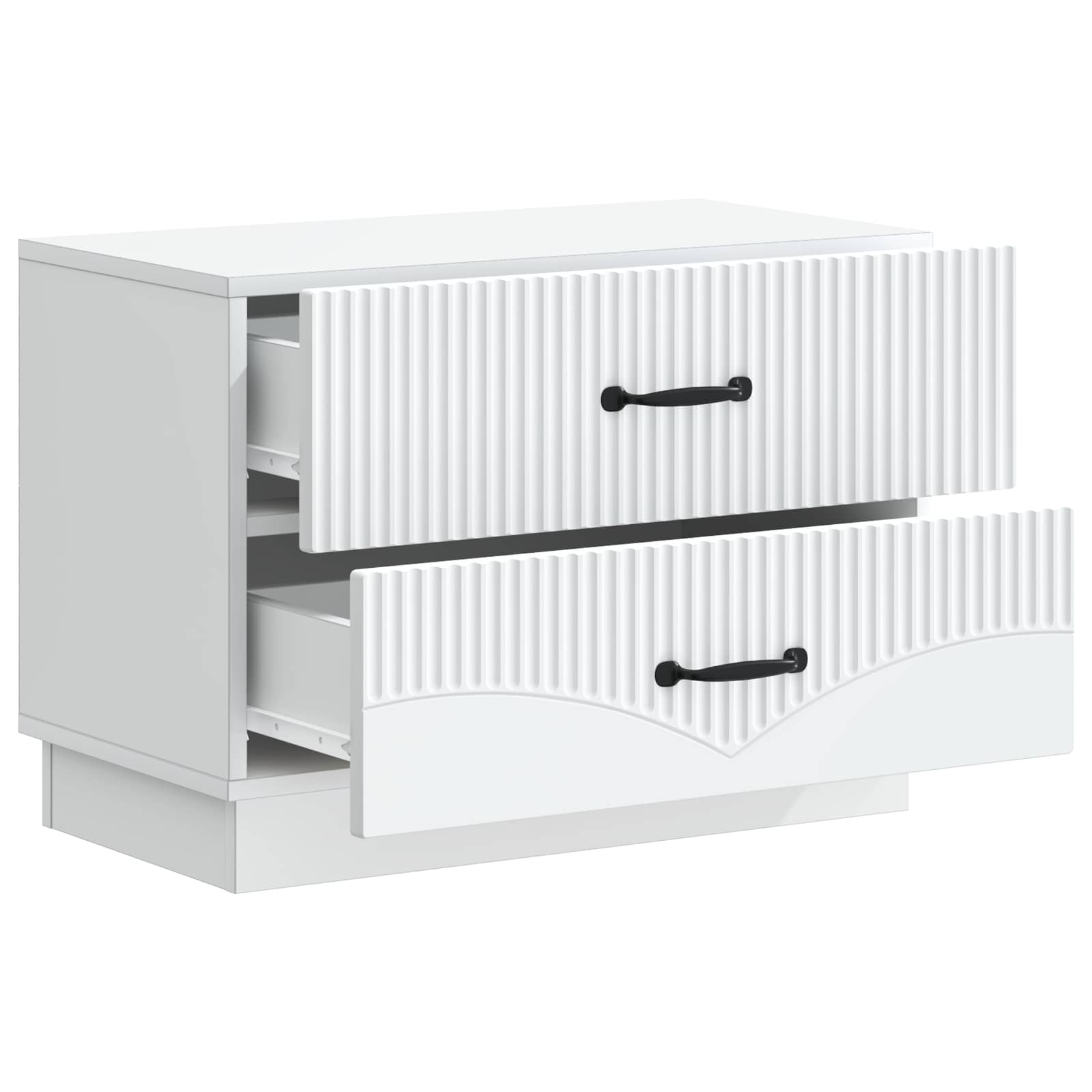 vidaXL Bedside Cabinet White 62 x 34.5 x 44.5 cm Engineered Wood 4