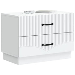 vidaXL Bedside Cabinet White 62 x 34.5 x 44.5 cm Engineered Wood 3