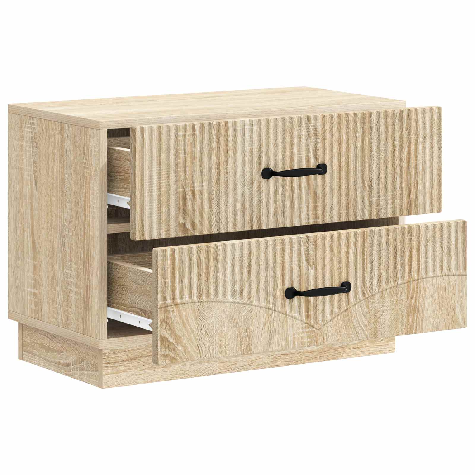 vidaXL Bedside Cabinet Sonoma Oak 62 x 34.5 x 44.5 cm Engineered Wood 4