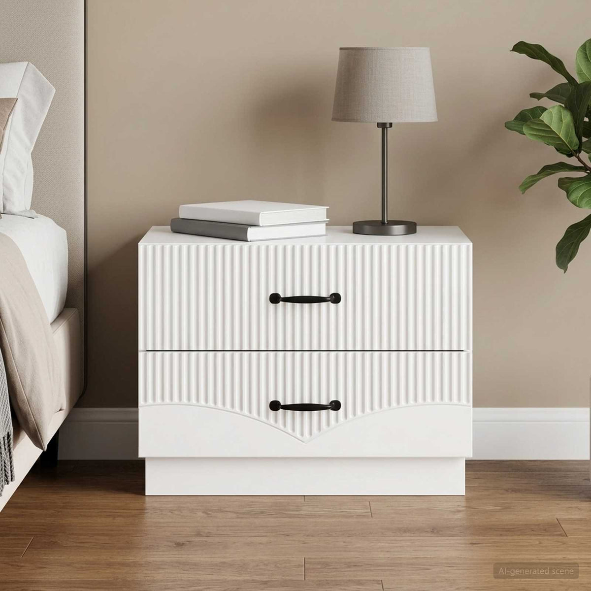 vidaXL Bedside Cabinet 62 x 34.5 x 44.5 cm Engineered Wood
