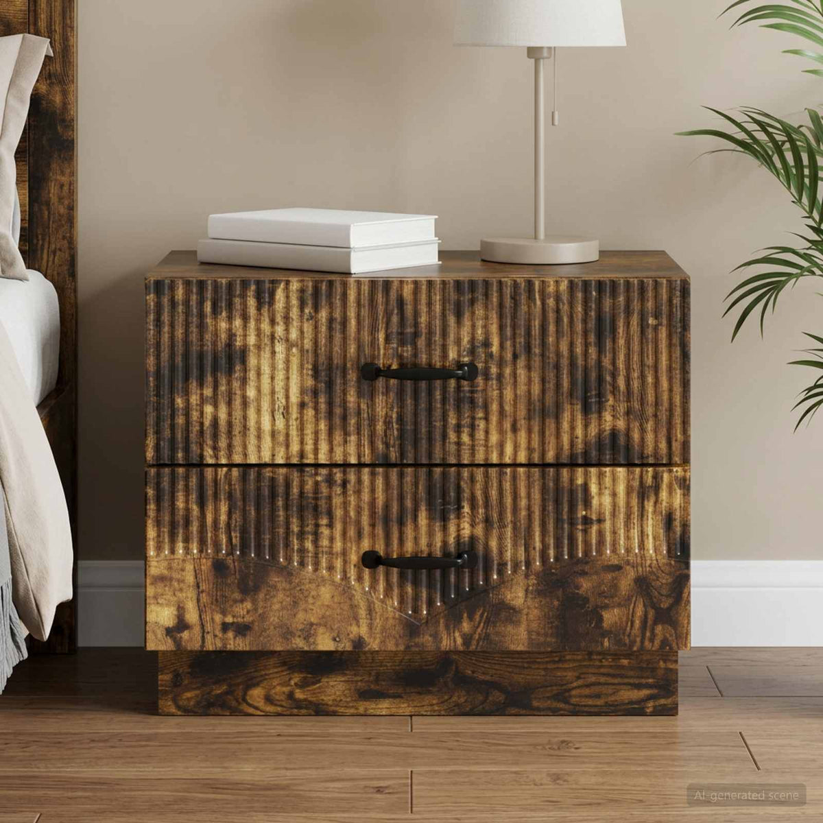 vidaXL Bedside Cabinet 62 x 34.5 x 44.5 cm Engineered Wood