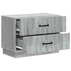 vidaXL Bedside Cabinet Grey Sonoma 62 x 34.5 x 44.5 cm Engineered Wood 4