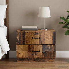 vidaXL Bedside Cabinet Old Wood 62 x 34.5 x 44.5 cm Engineered Wood 1