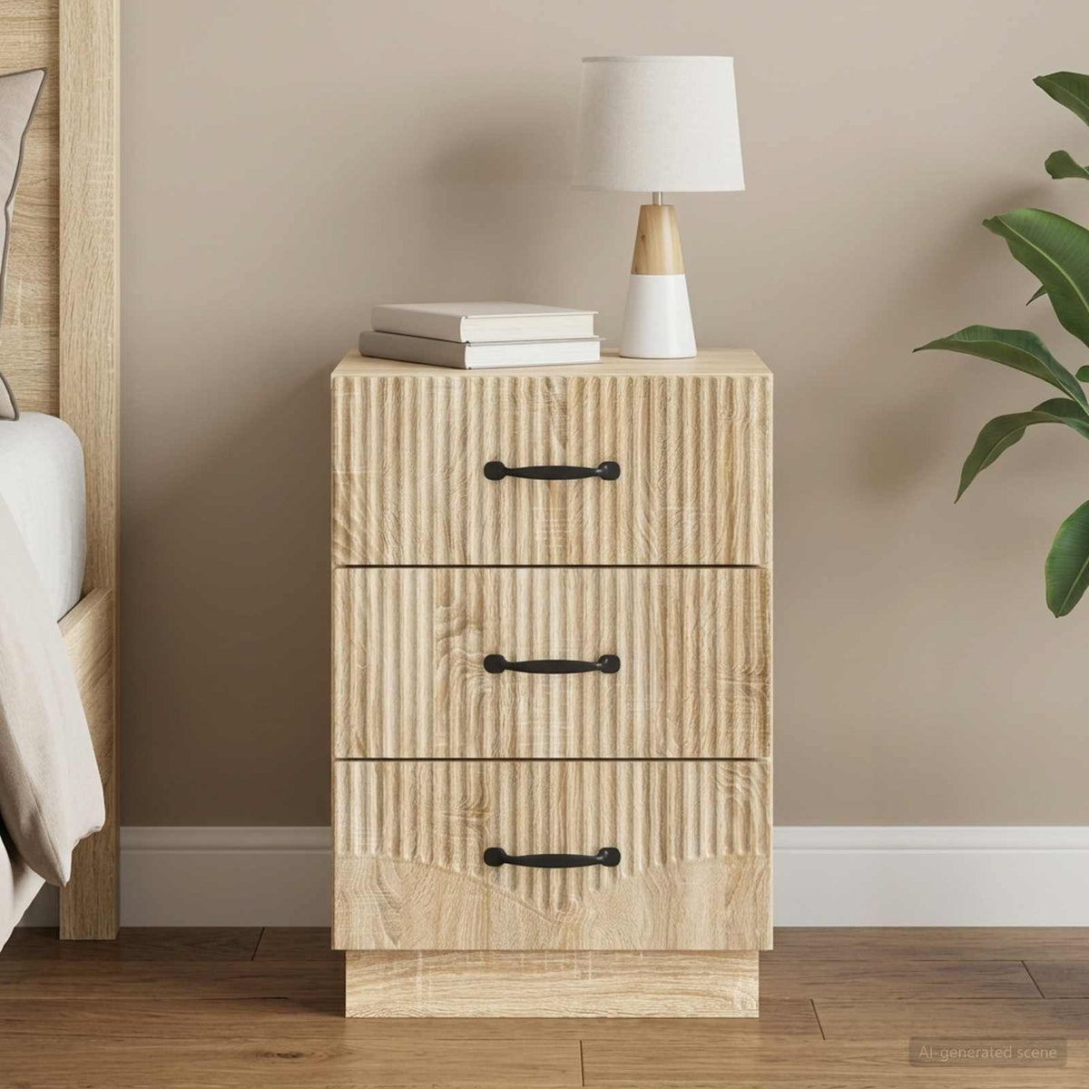 Bedside Cabinet 43 x 41 x 63.5 cm Engineered Wood Sonoma oak