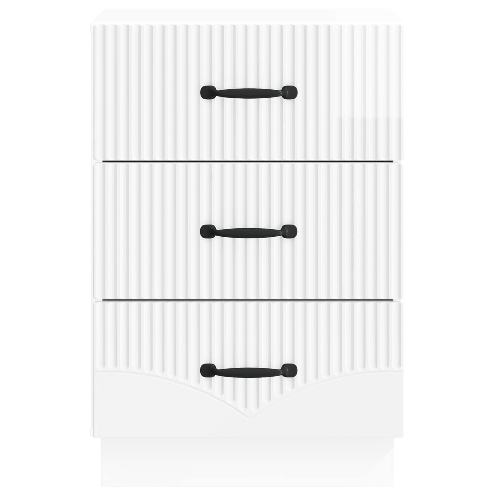 vidaXL Bedside Cabinet with Drawer High Gloss White 43 x 41 x 63.5 cm 5