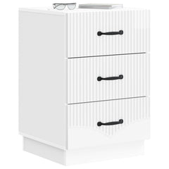 Bedside Cabinet 43 x 41 x 63.5 cm Engineered Wood High gloss white
