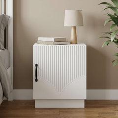 vidaXL Bedside Table White 43 x 34.5 x 47 cm Engineered Wood 1
