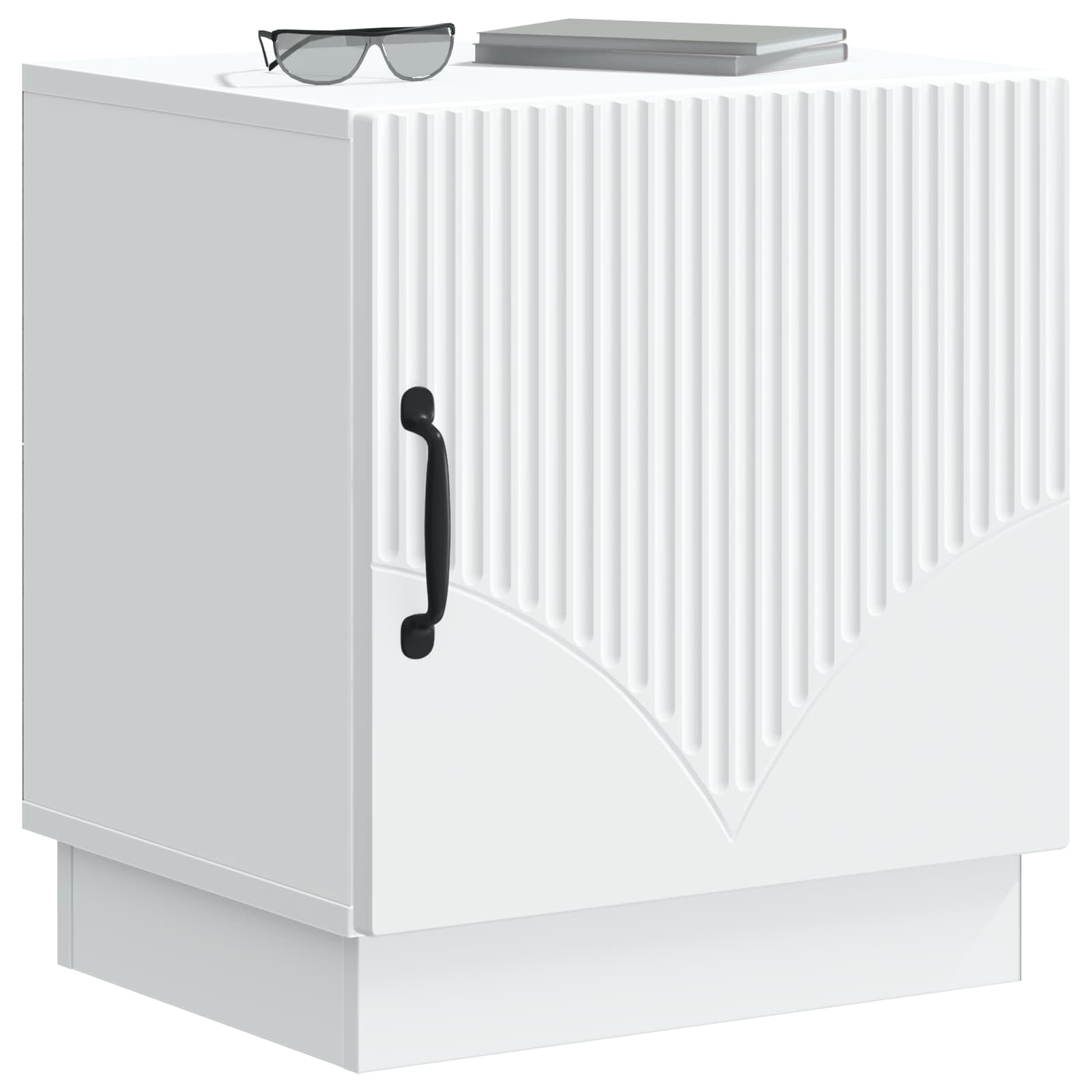 vidaXL Bedside Table White 43 x 34.5 x 47 cm Engineered Wood 3