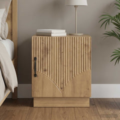vidaXL Bedside Table Artisian Oak 43 x 34.5 x 47 cm Engineered Wood 1