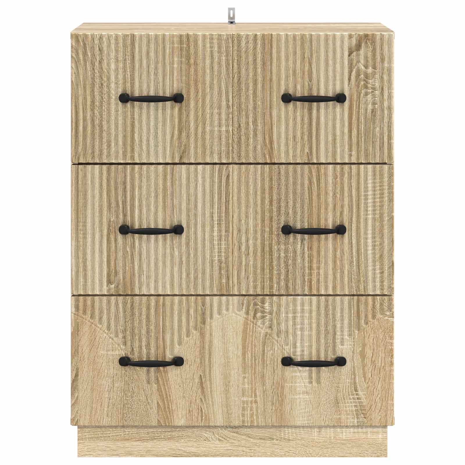vidaXL Drawer Cabinet Sonoma Oak 66 x 34.5 x 87 cm Engineered Wood 6