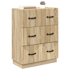 vidaXL Drawer Cabinet Sonoma Oak 66 x 34.5 x 87 cm Engineered Wood 3