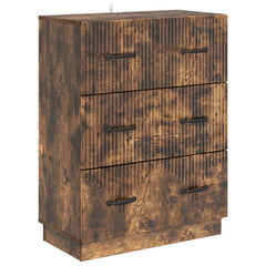 vidaXL Drawer Cabinet Smoked Oak 66 x 34.5 x 87 cm Engineered Wood 2