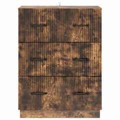 vidaXL Drawer Cabinet Smoked Oak 66 x 34.5 x 87 cm Engineered Wood 6