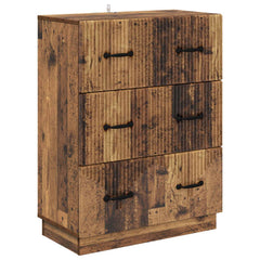 vidaXL Drawer Cabinet Old Wood 66 x 34.5 x 87 cm Engineered Wood 2