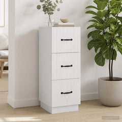 Drawer Cabinet White Engineered Wood, image 4