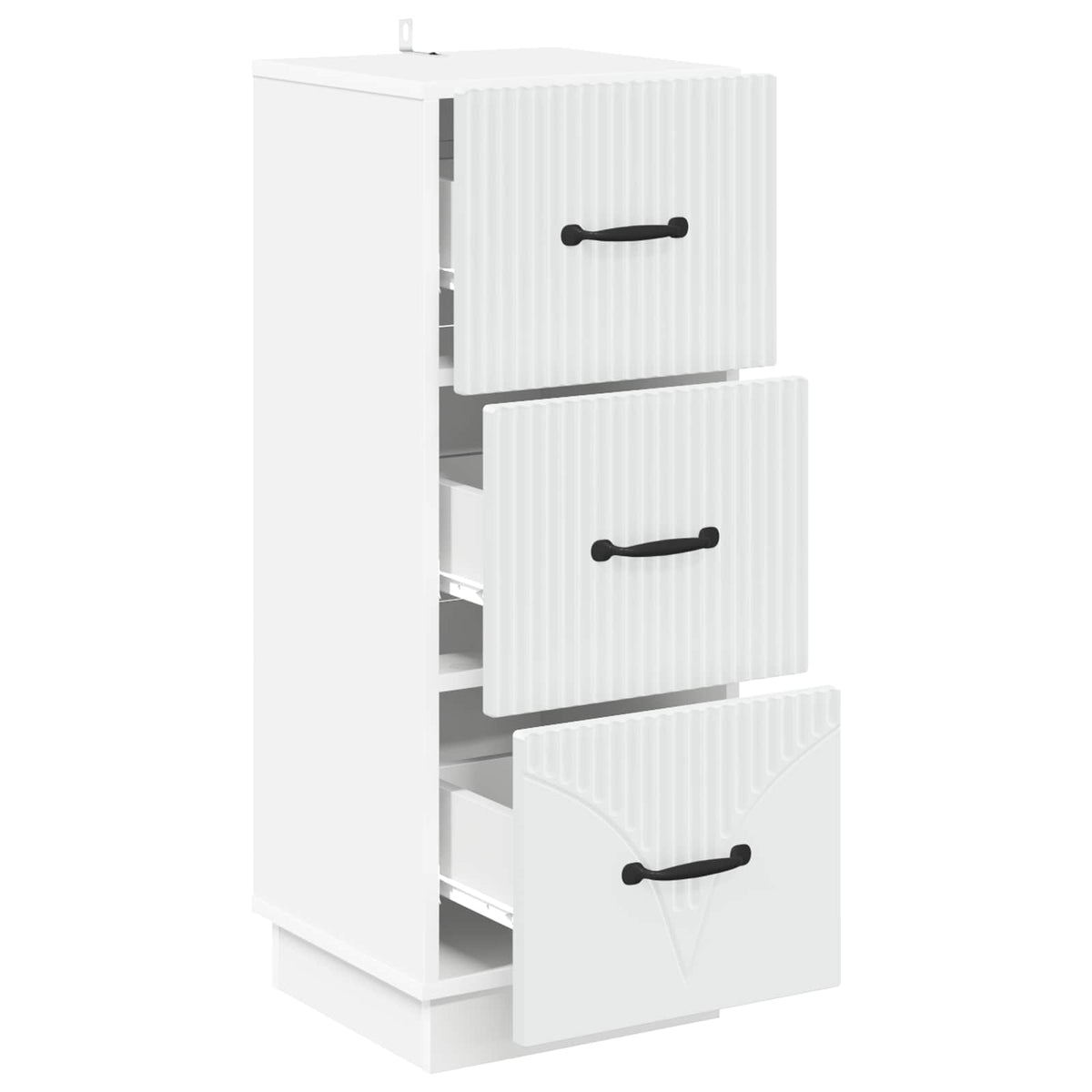 Drawer Cabinet White Engineered Wood, image 5