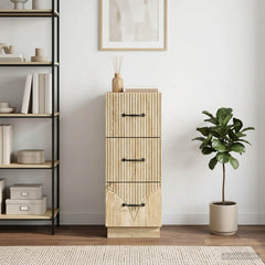 vidaXL Drawer Cabinet 33 x 34.5 x 87 cm Engineered Wood Sonoma Oak 1