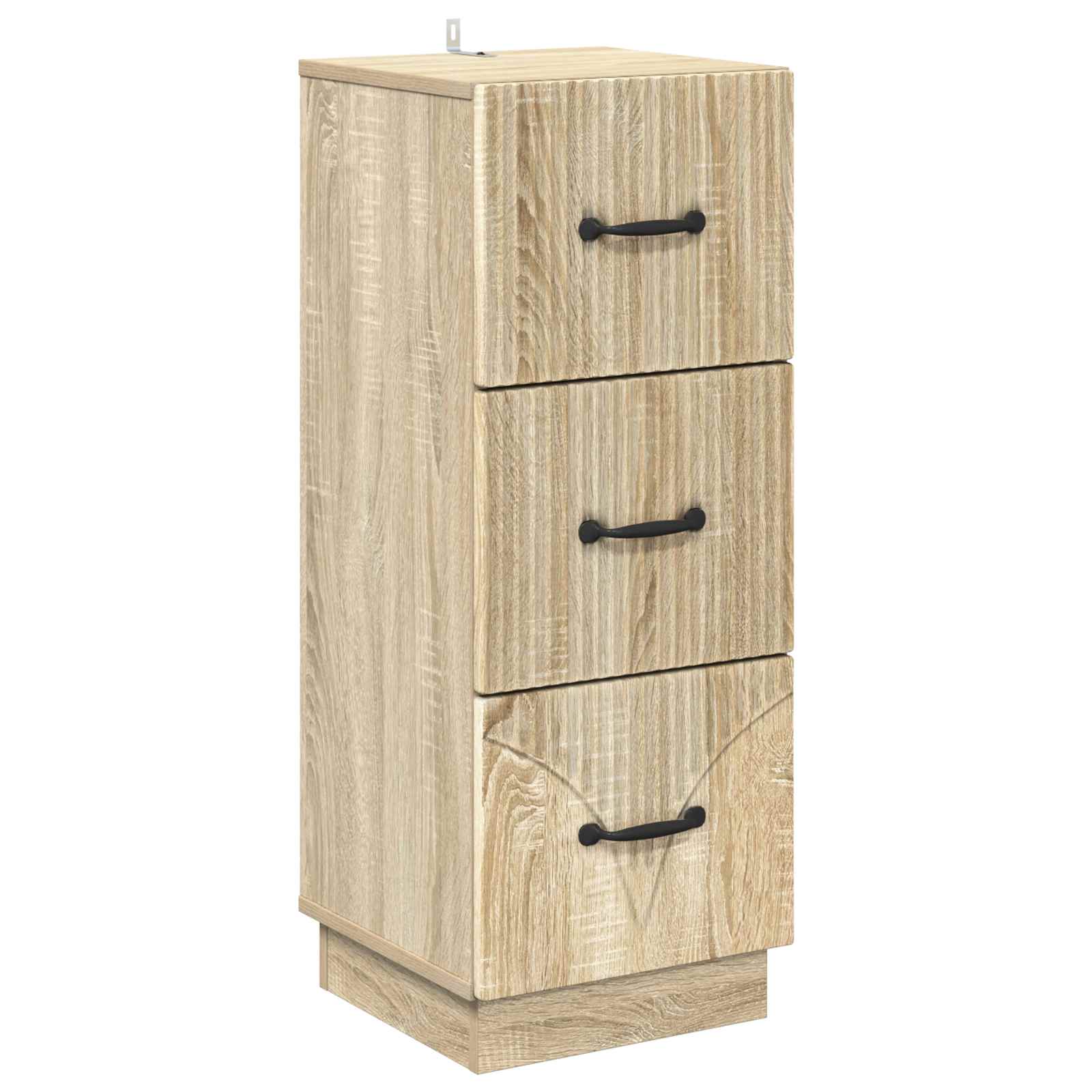 vidaXL Drawer Cabinet 33 x 34.5 x 87 cm Engineered Wood Sonoma Oak 2