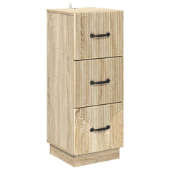 vidaXL Drawer Cabinet 33 x 34.5 x 87 cm Engineered Wood Sonoma Oak 2