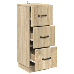 vidaXL Drawer Cabinet 33 x 34.5 x 87 cm Engineered Wood Sonoma Oak 5