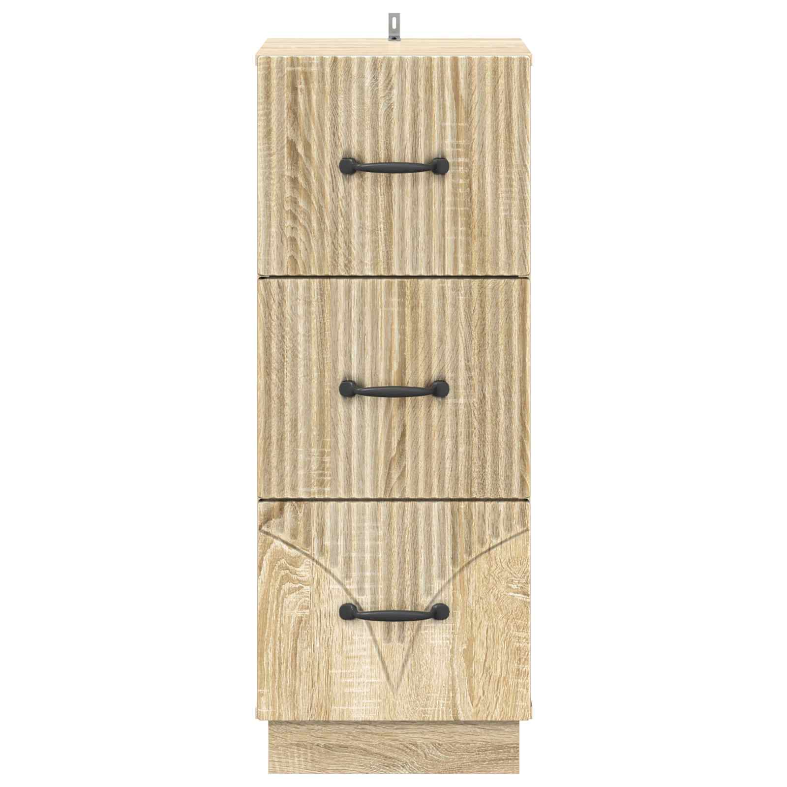 vidaXL Drawer Cabinet 33 x 34.5 x 87 cm Engineered Wood Sonoma Oak 6