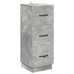 vidaXL Drawer Cabinet 33 x 34.5 x 87 cm Engineered Wood Concrete Grey 2