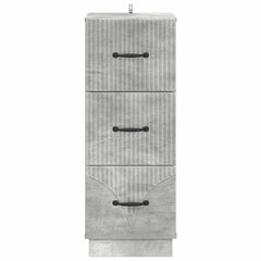 vidaXL Drawer Cabinet 33 x 34.5 x 87 cm Engineered Wood Concrete Grey 6
