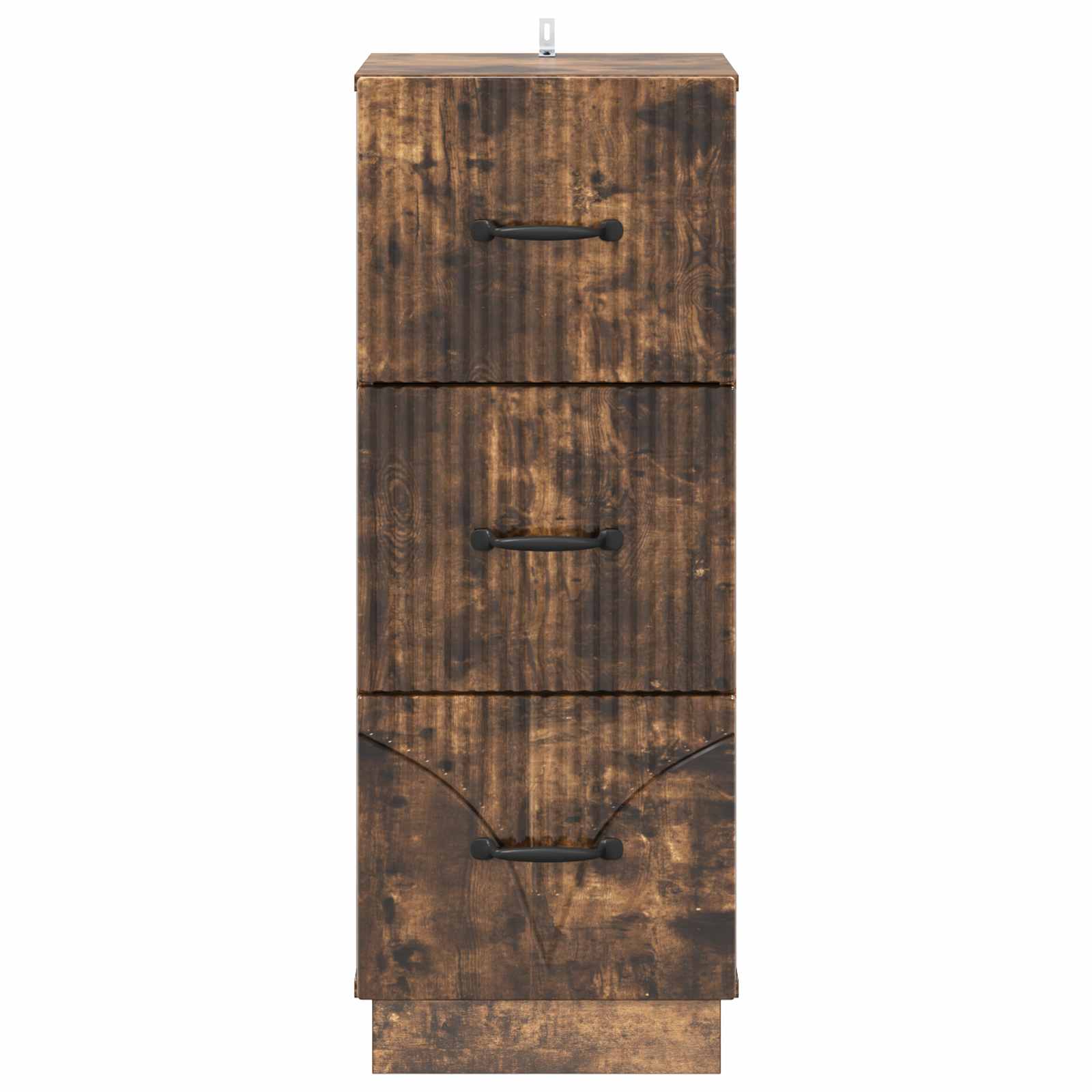 vidaXL Drawer Cabinet 33 x 34.5 x 87 cm Engineered Wood Smoked Oak 6