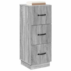 vidaXL Drawer Cabinet 33 x 34.5 x 87 cm Engineered Wood Grey Sonoma 3