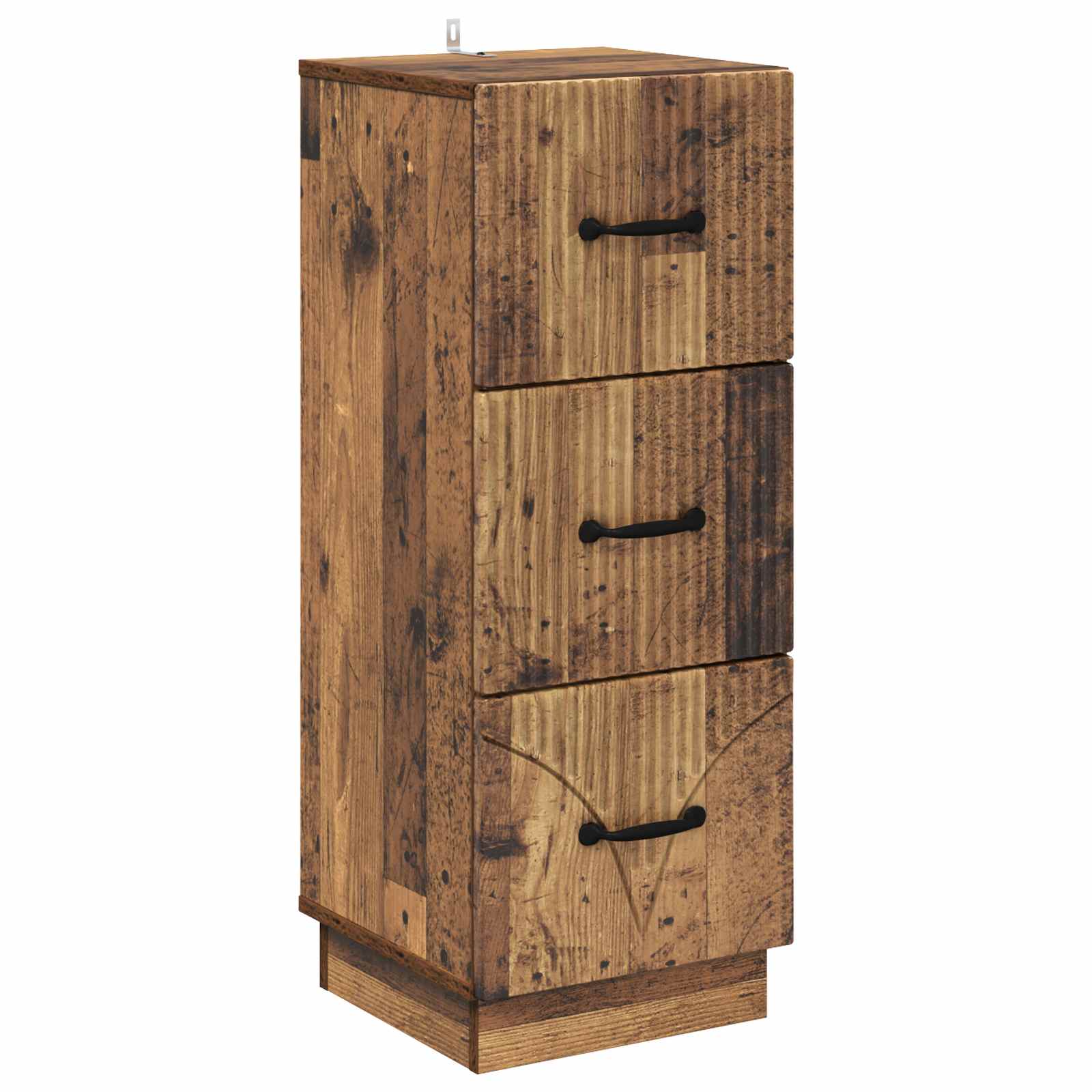 vidaXL Drawer Cabinet 33 x 34.5 x 87 cm Engineered Wood Old Wood 2