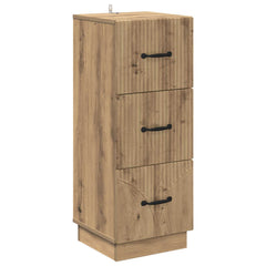 vidaXL Drawer Cabinet 33 x 34.5 x 87 cm Engineered Wood Artisan Oak 2